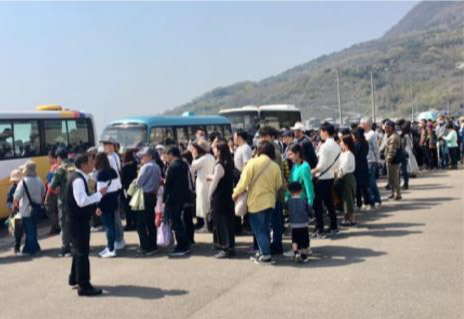 尖峰時間要花3小時等待接駁車