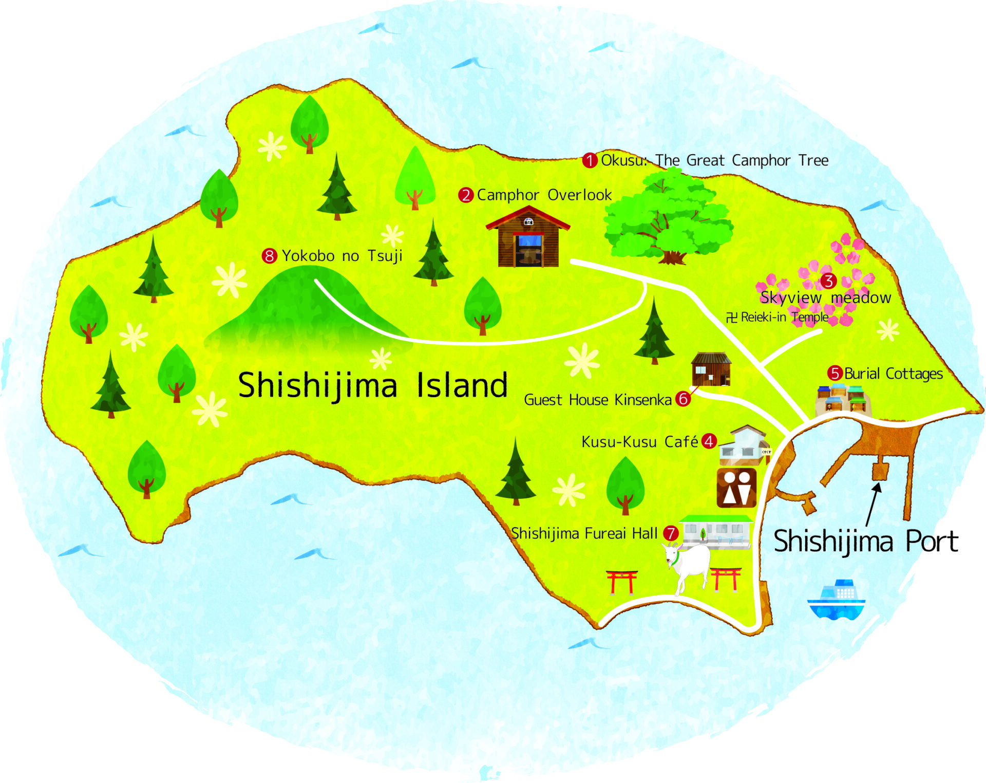 map of Shishijima Island