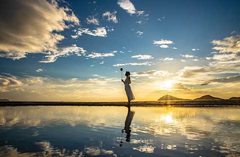 ▲ 日本の夕陽百選にも選ばれる美しい景色